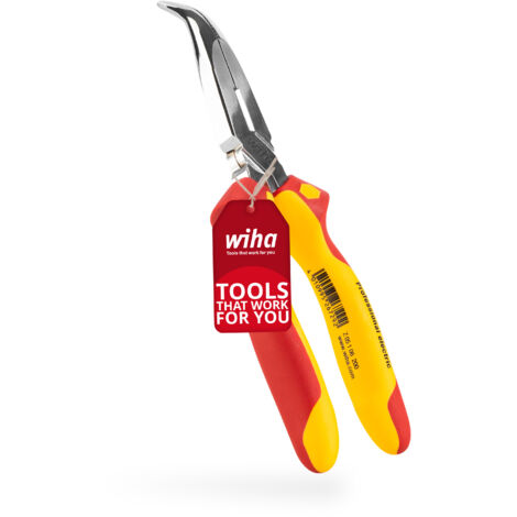 Wiha Pince demi-ronde Professional electric avec taillant, forme courbe, env. 40° 200 mm, 8" (26729)