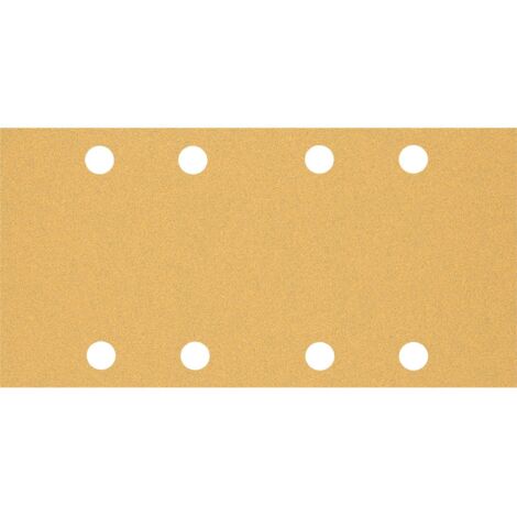 Bosch – Feuille abrasive rectangle 93x185mm grain 80 – 10 feuilles perforées pour ponçage rapide – Fixation auto-agrippante – 2608900855
