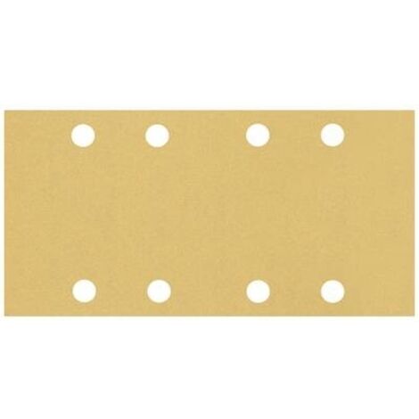 Bosch – Feuille abrasive rectangle 93x186mm grain 120 – Fixation auto-agrippante – Pour ponçage bois dur et peinture – 10 unités – 2608900856 (1/10)