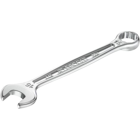 Facom – Clé mixte 20 mm – Tête fourche OGV 12 pans – Inclinaison 15° pour accès facile – Longueur 224 mm – Finition chrome satiné