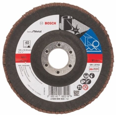 Bosch PRO X571 Disque à lamelles 125 mm G40 - 2608606922