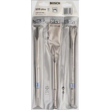 Set 3 Pièces  Burin pic sds plus 250 mm Bosch