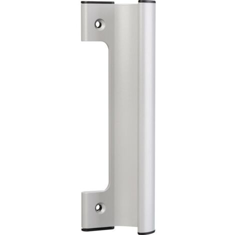 La Croisee Ds – Poignée de porte coulissante en aluminium laqué gris RAL9006 – Bouchons en plastique noir – Installation facile pour portes coulissantes - DS7247-007