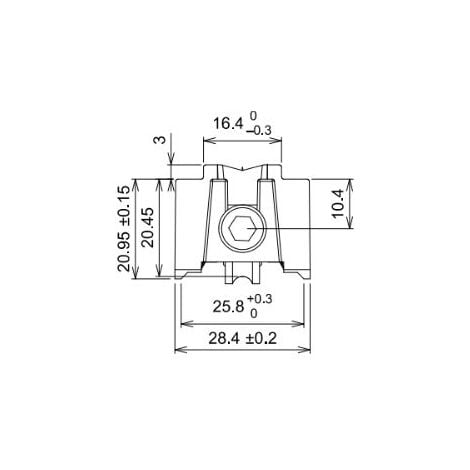 Chariot bogie simple roulettes réglable pour coulissant alu croisée ds