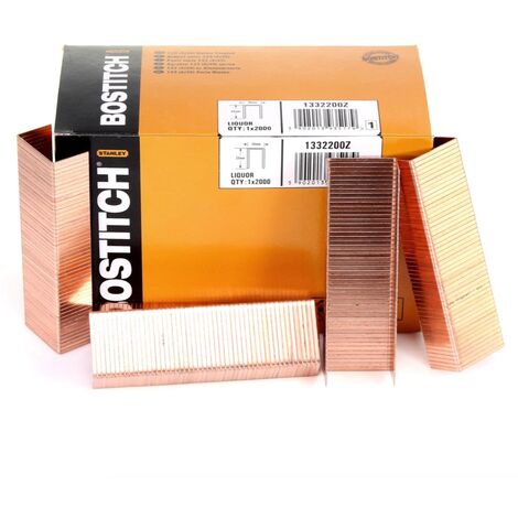 Bostitch – Agrafes A/35 Galva 22 mm – Boîte de 2000 pièces – Fixation pour carton – Largeur 35 mm pour usage intensif - 1332200Z