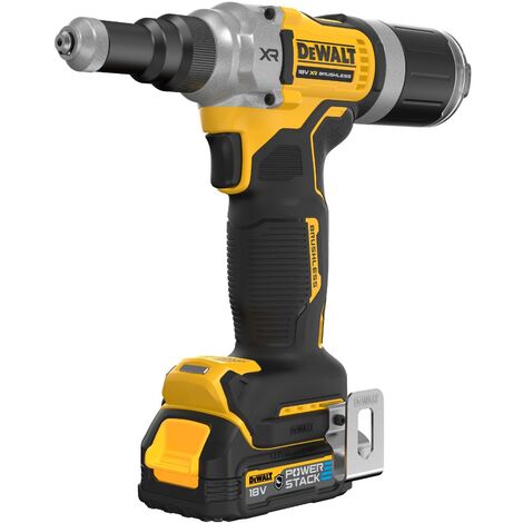 Riveteuse DEWALT XR 18V 2x1,7Ah Li-Ion 6,4 mm POWERSTACK - Moteur Brushless - DCF414E2GT-QW