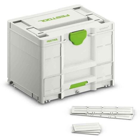 Malette de rangement Systainer³ SYS3-COMBI M 287 – 396 x 296 x 280 mm – Tiroir pour accessoires – Compatible avec Systainers Festool