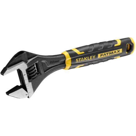 Stanley – Clé à molette Quick Adjust 200 mm – Ouverture max 29 mm – Tête inclinée 15° – Prise bi-matière antidérapante – FMHT131260