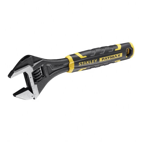 Stanley – Clé à molette ajustable 300 mm – Ouverture extra large pour accès en espaces confinés – Manche bi-matière – FMHT131280