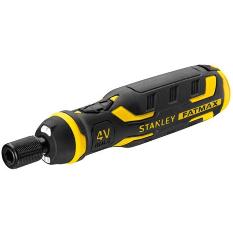 Stanley – Tournevis sans fil 4V FMHT667190 – Vitesse 300 tr/min – Couple 0,9 Nm – Recharge USB – 6 embouts inclus pour accès difficile