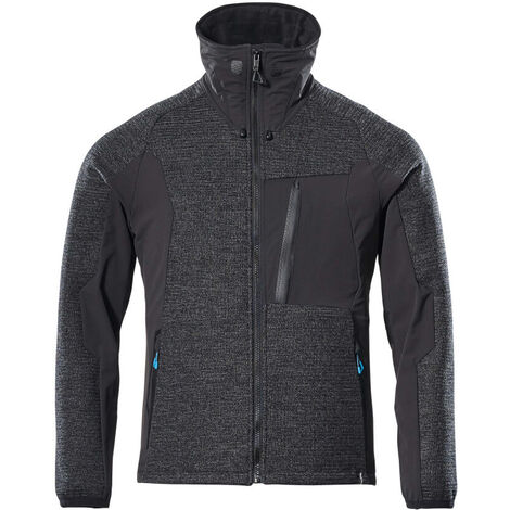 Veste de travail tricot zippé MASCOT Advanced - Triple couche - 17105-309-Noir-S (1/2)