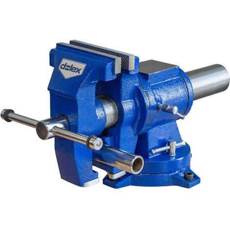 Dolex – Etau multifonction 110 mm – Mors en acier C38 traité – Corps en fonte graphite sphéroïdale – Tête pivotante 360° – EMF100