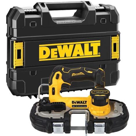 Dewalt – Scie à ruban 18V – Moteur brushless 530W – Vitesse variable 5 réglages – Capacité de coupe 86 mm pour tubes et conduits