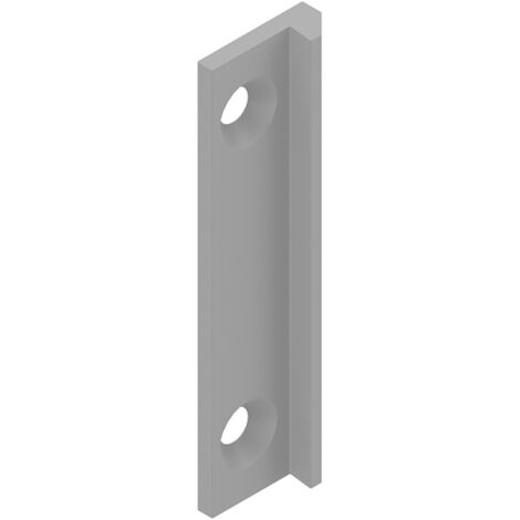 La Croisee Ds – Gâche pour fermeture coulissante DS6106/6126 – Gâche plate gris RAL 9006 – Entraxe 50mm – Hauteur 70mm – 6153007 - DS6153-0-07