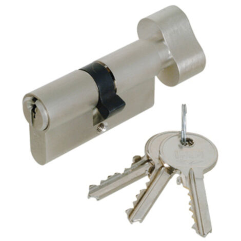 Cylindre à bouton f5s - A : 30 - Longueur : 30x70 - B : 70 - Finition : Nickelé - IFAM (1/6)