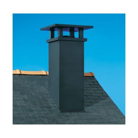 Sortie de toit Tradinov pente 64 à 73% Ø150 Noir Lisse POUJOULAT STD TCP70 150S - 01150403