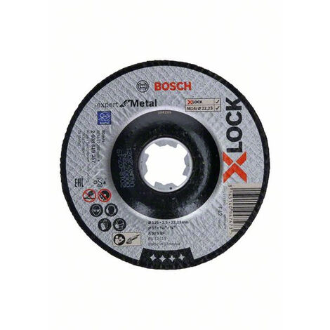 Bosch – Disque à tronçonner X-LOCK Expert pour métal 125 mm – Épaisseur 6 mm – Alésage 22,23 mm – Coupe nette et précise