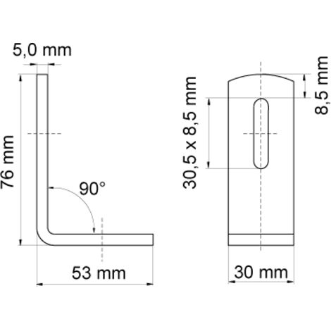 Support mural de climatisation + 4 plots anti vibratiles