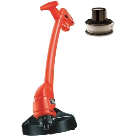 Black&Decker – Coupe-bordure électrique filaire 350W – Largeur de coupe 25 cm – Vitesse 11500 RPM – Confort d'utilisation avec poignée secondaire