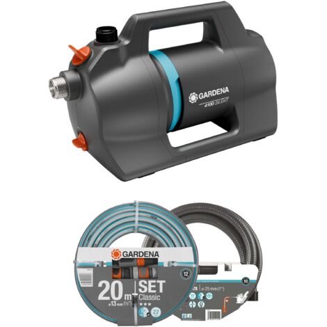 GARDENA Kit pompe d'arrosage de surface 4200 Silent. 600 W. 4200 l/h à 3,9 bar. Silencieuse. (09055-20)