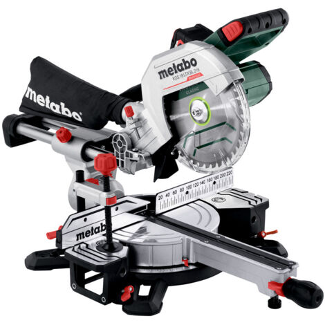 Metabo – Scie à onglets 18V Ø216 mm – Moteur Brushless – Fonction traction – Inclinaison -2° à 47° – Capacité de coupe élevée – 614216920