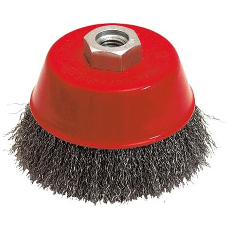 Brosse conique fil acier ondulé pour métal Classic ø 80 Fil 0,30 Boite de 4 (1/2)
