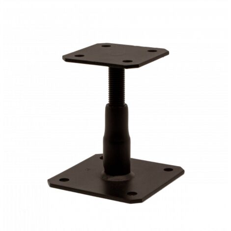 Simpson Strong Tie – Pied de poteau réglable noir 100x100mm – épaisseur 4mm – Accessoire pour béton armé – Fixation rapide pour chantiers humides