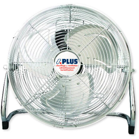 Finish – Ventilateur sur pied 55W – Débit d'air 2900 M3/H – 3 vitesses – Pales métalliques – Support métal chromé – Diamètre 30 cm (1/4)
