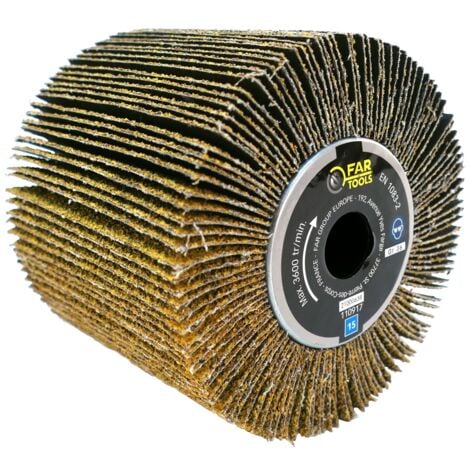 Brosse à lamelles abrasives A36 FAR TOOLS Ø 120 mm L 100 mm - 110917