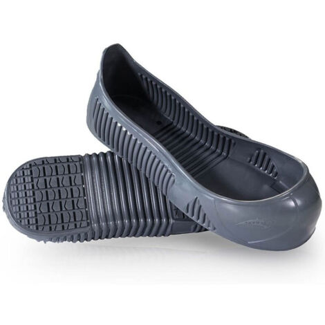 Surchaussures antidérapantes caoutchouc – Taille L – Crampons autonettoyants – Étanches pour sols gras et humides – SRC – Tiger Grip