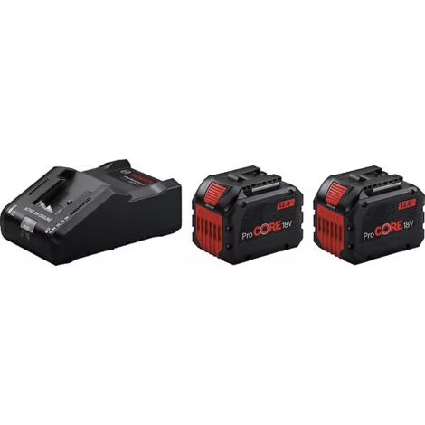 Bosch – Starter set 2x batteries ProCORE18V 12.0Ah 18V – Chargeur rapide GAL 18V-160 – Autonomie extrême pour applications exigeantes