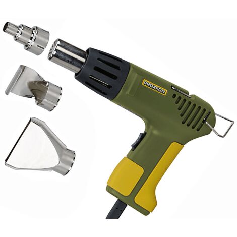 Proxxon – Décapeur thermique 500W – Température 350/550°C – Débit d'air 180 l/min – Pour souder et déssouder composants électriques (1/6)