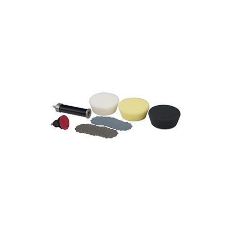 Proxxon – Set de ponçage et polissage 7 pièces – Support mousse Ø 30 mm – Rallonge 80 mm pour zones étroites – Disques grain 1000/2500 - S565342