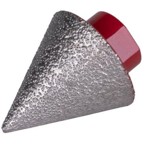 Rubi – Trépan conique diamanté pour carrelage Ø 2-35mm M14 – Utilisation à sec – Raccord M14 pour meuleuse – Granulométrie #50/60