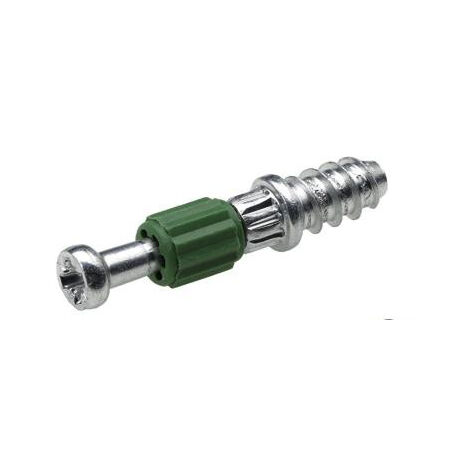 Hettich – Goujon d'assemblage à visser 20mm – Acier zingué et zamack nickelé – Lot de 200 unités – Serrage pour panneaux légers (1/7)
