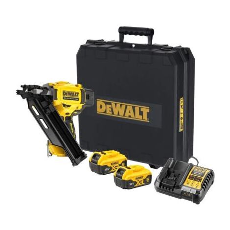 Dewalt – Cloueur de charpente 18V DCN930P2QW – Moteur Brushless – Longueur clou 50-90mm – Pour bois dur et tendre – 2 batteries 5Ah incluses