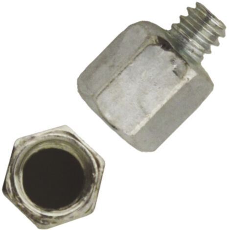 Raccord de jonction hexagonal mâle-femelle en acier zingué - Ø M7 x 150 / M8 - 15 mm - Boite de 50 - SCELL-IT - RMFHEXM7M8 (1/2)