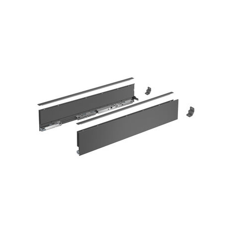 Profilé latéral de tiroir AvanTech YOU, H101mm x L500mm, anthracite, gauche et droite - HETTICH - 9353426