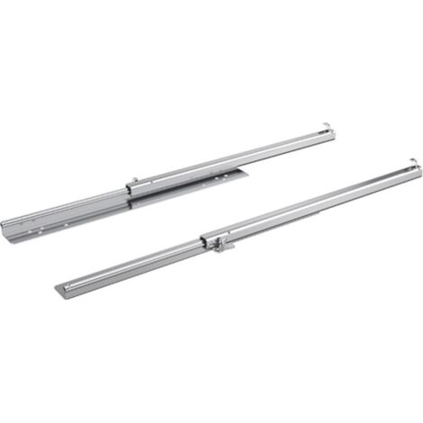 Hettich – Coulisse pour tiroir 66075 – Sortie partielle Quadro 40 BM – Montage sur fond de meuble – Charge max selon EN 15338 – Acier zingué