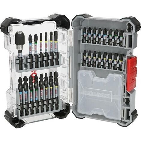 Bosch – Jeu d'embouts de vissage PRO impact 31 pcs – Acier modifié traité thermiquement – Pour visseuse – 2608521U71 (1/5)