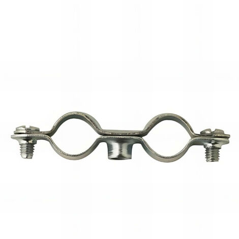 Collier double standard en acier zingué embase M7 X 150 CD Ø16 - Boite de 100 - SCELL-IT - CD16 (1/2)