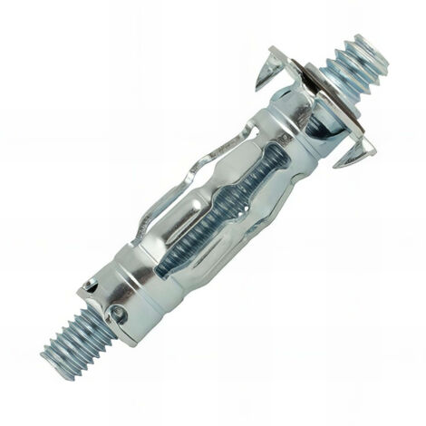 Scell-It – Lot de 50 chevilles à expansion M6 x 50 mm – Acier zingué pour supports creux – Charge maximale optimisée – Pattes à vis anti-rotation (1/2)