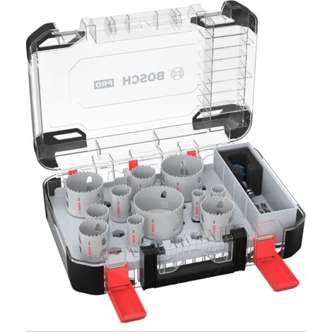 Bosch – Coffret de scies trépans PRO Multi Material 20-76 mm – Acier haute vitesse avec 8 % cobalt – Longueur 44 mm – 2608594426