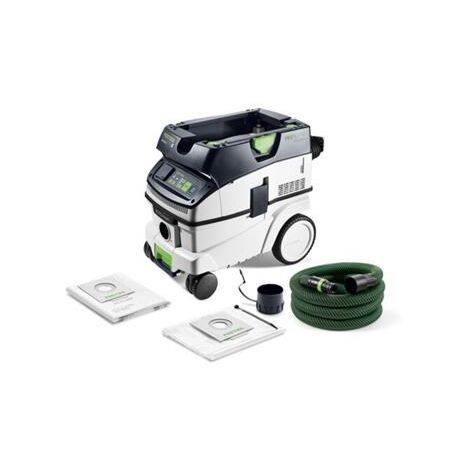 Festool – Aspirateur mobile CLEANTEC CTM 26 EI AC – 350-1200W – Dépression 24000Pa – Pour poussières de bois et minérales – 577851