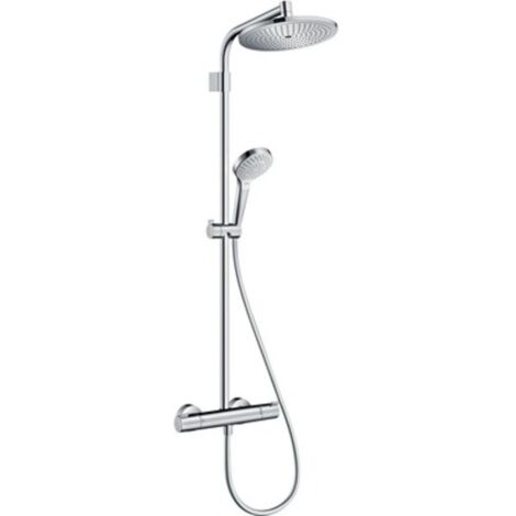 Hansgrohe – Colonne de douche thermostatique Croma 280 – Douche de tête 280mm jet RainAir – Thermostat Ecostat 1001CL – 27369000