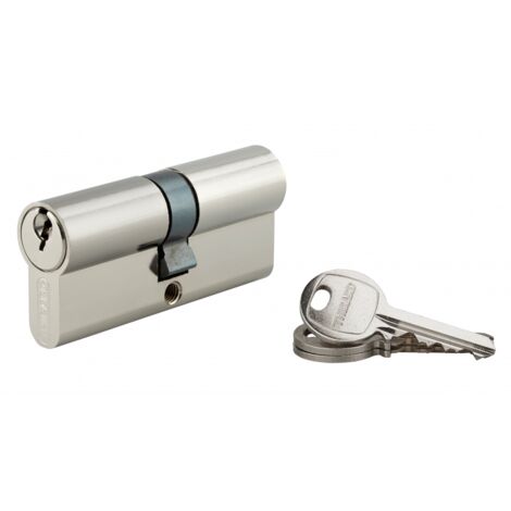 Thirard – Cylindre de serrure double entrée SA 35x35mm – Panneton anti-arrachement – 3 clés en acier nickelé – Mécanisme à 5 goupilles