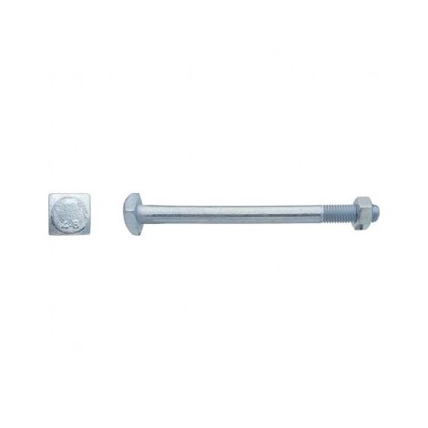 Boulon charpente bois tête carrée Classe 4,8 NFE 27341 - 18 x 475 mm Zingué - BIVI