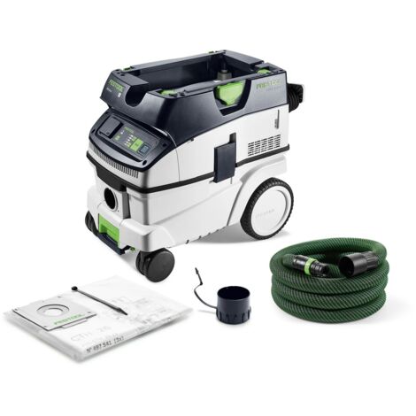Festool – Aspirateur mobile CLEANTEC CTH 26 EI – 1000W – Dépression max. 24 kPa – Capacité cuve 24L – Pour poussières dangereuses - CTH 26 EI
