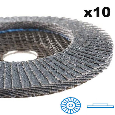 Disque à lamelles plates RB 48024 YX zirconium sur plateau résine renforcé fibre de verre pour bois, acier, inox - 125 mm Grain 60 - 1 pièce - HERMES - 6055565 (1/4)
