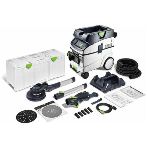 Festool – Ponceuse girafe PLANEX LHS 2 225 EQI – 400W – Plateau Ø 220mm – Aspiration réglable – Pour ponçage murs et plafonds - 36-Set